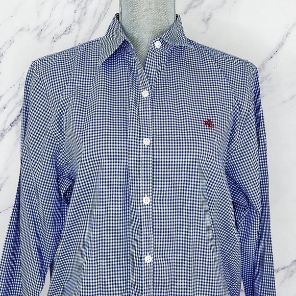 Lauren Ralph Lauren | Button-Down Long Sleeve Blouse - Picture 6 of 10